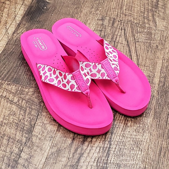 Coach Pink Flip Flops Online Sales, UP 